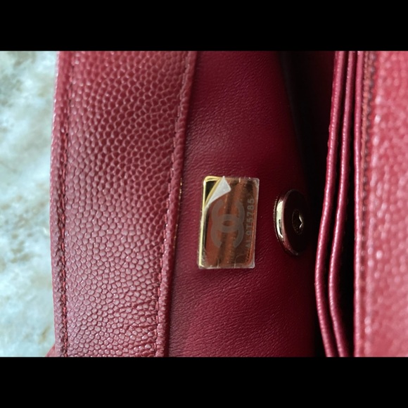 Pre owned authentic!!!!! coco handle CHANEL mini burgundy - Picture 13 of 15